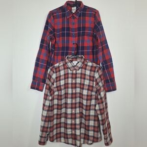 J.CREW BUNDLES  Navy and Red Plaid Button Down Shirts